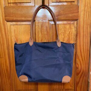 Doris & Jacky Large Lightweight Leather Nylon Work Tote